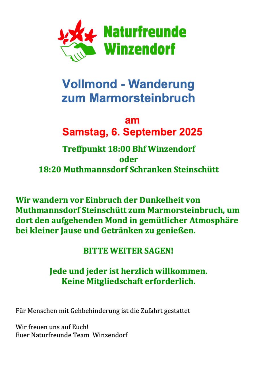 Vollmondwanderung zum Marmorsteinbruch