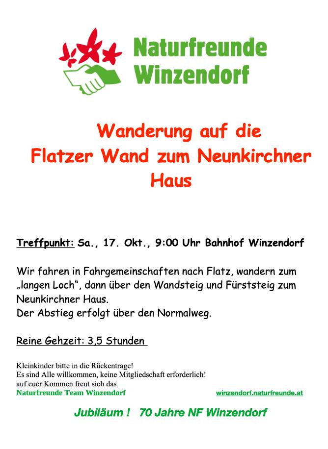 Wanderung auf die Flatzer Wand zum Neunkirchner Haus